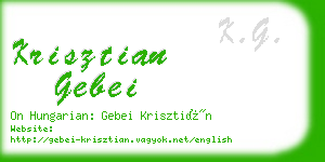 krisztian gebei business card